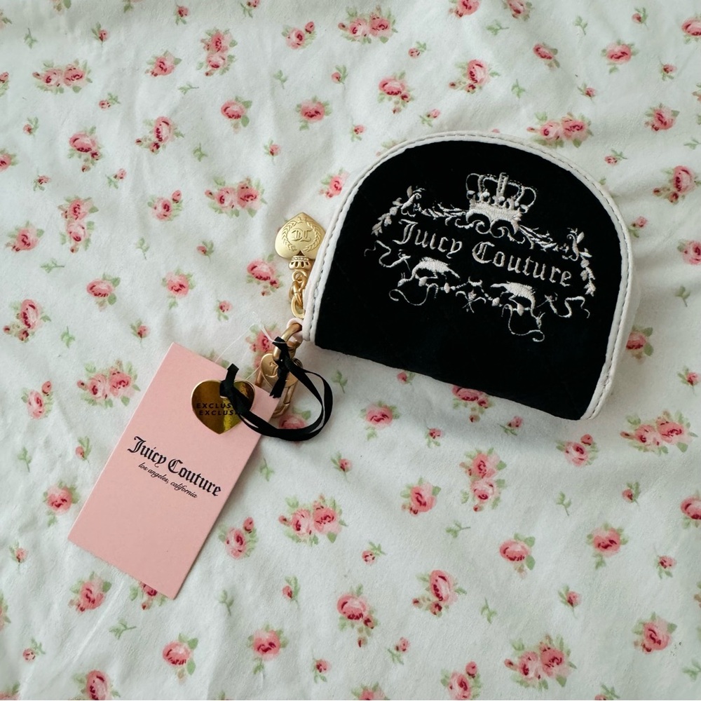 Juicy Couture Black/Pink Quilted Fairytale Wallet!